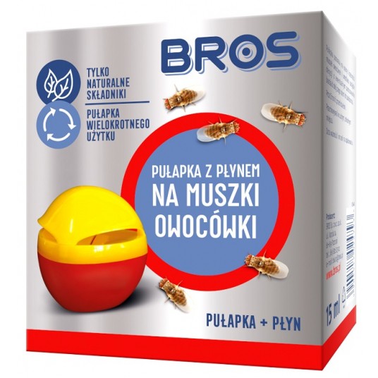 Pułapka na muszki owocówki z płynem BROS -zdjęcie numer 1