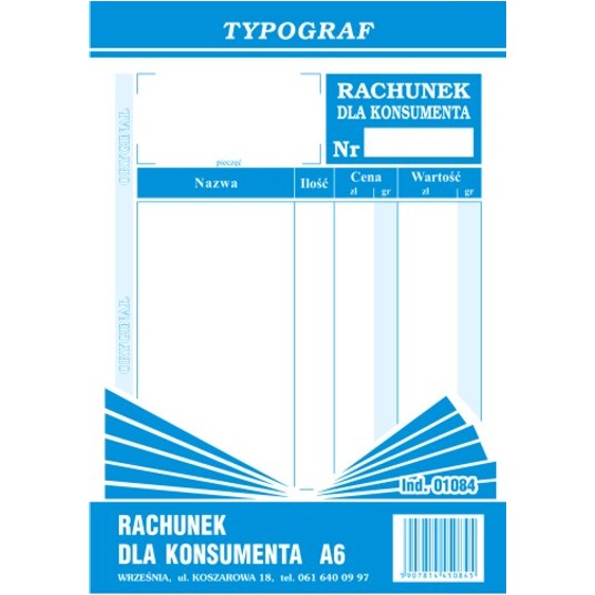 Rachunek dla konsumenta A6 1szt /5 -zdjęcie numer 1