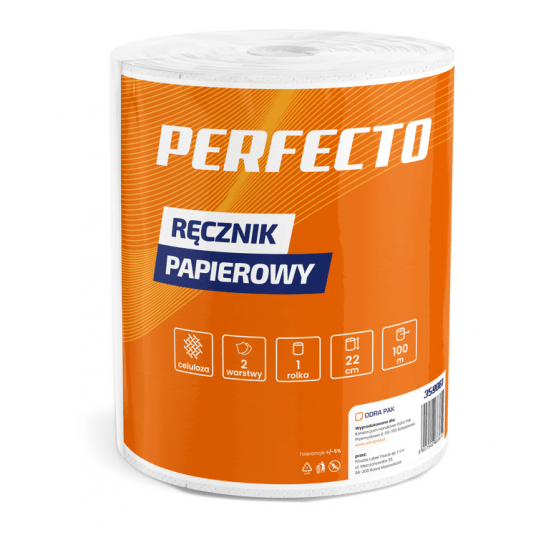 Ręcznik papierowy 2W 100m PERFECTO celuloz 1rol /6 -zdjęcie numer 1