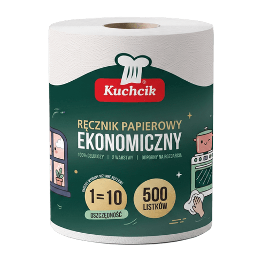 Ręcznik papierowy 2W KUCHCIK Ekonomiczny 500lis /6 -zdjęcie numer 1