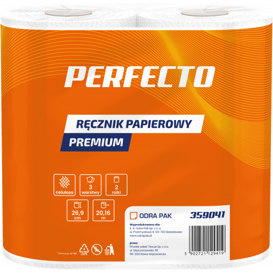 Ręcznik papierowy 3W PERFECTO PREMIUM 2rol /15 -zdjęcie numer 1