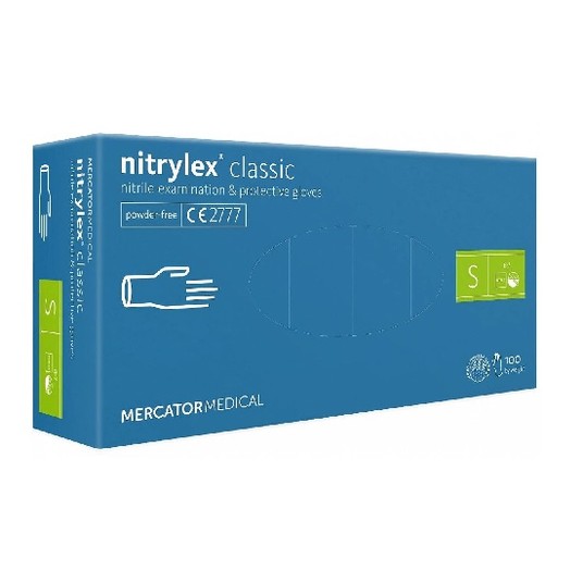 Rękawice nitrylex BASIC niebieskie 100szt S bezpud -zdjęcie numer 1