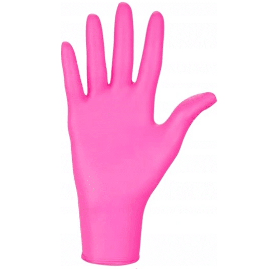 Rękawice nitrylex MAGENTA bezpudr 100szt M -zdjęcie numer 3