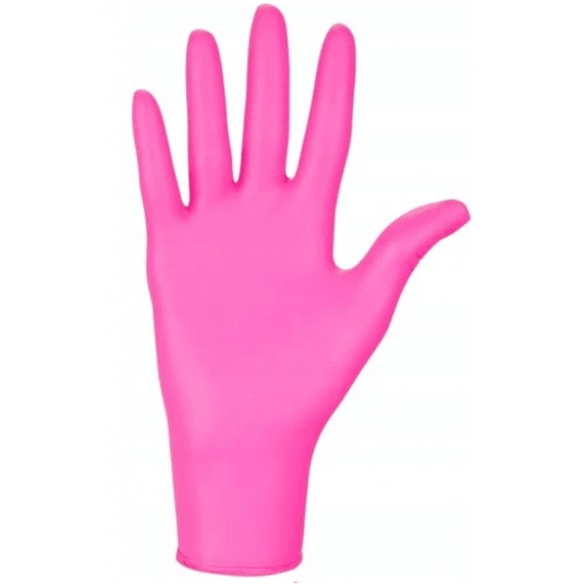 Rękawice nitrylex MAGENTA bezpudr 100szt XS -zdjęcie numer 3