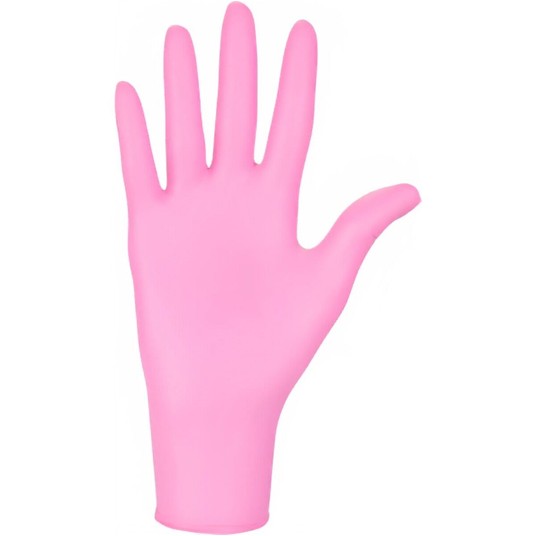 Rękawice nitrylex PINK bezpudrowe 100szt S -zdjęcie numer 2