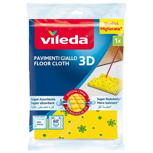 Ścierka podłogowa 59x50 VILEDA ŻÓŁTA 1szt PROMOCJA -zdjęcie numer 1