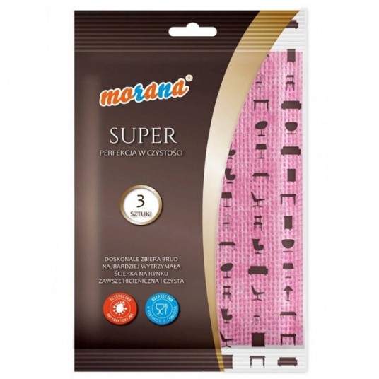 Ścierka wiskoza 51x34 80g MORANA 3szt /28 -zdjęcie numer 1