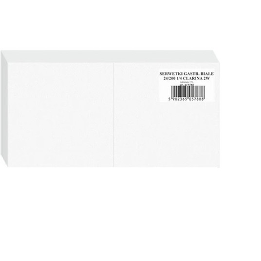 Serwetka 24x24 2W CLARINA 200szt BIAŁA /12 -zdjęcie numer 2