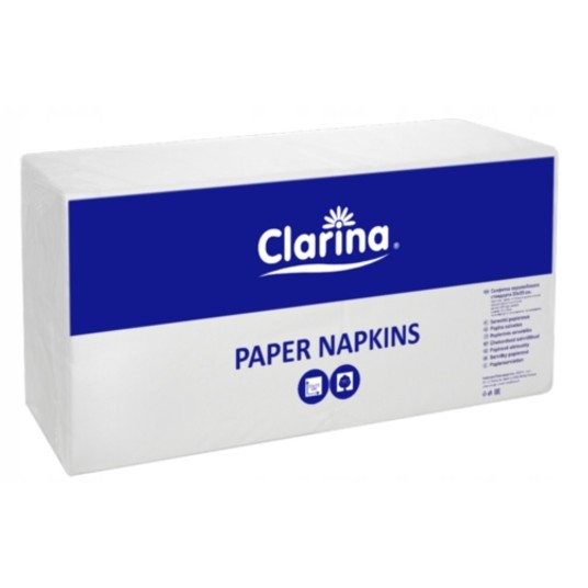 Serwetka 30x30 1W 400szt CLARINA BIAŁA /6 -zdjęcie numer 1