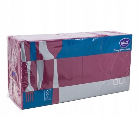 Serwetka 33x33 1W 500szt AHA AFH BORDO 309 /8 -zdjęcie numer 2