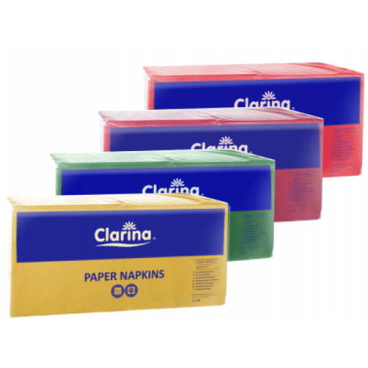Serwetka 33x33 1W 500szt CLARINA CZERWONA -zdjęcie numer 1