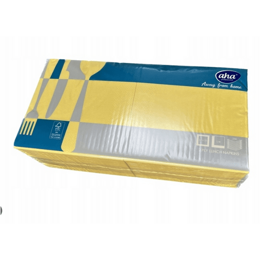 Serwetka 33x33 2W 250szt AHA AFH ŻÓŁTA 108 /8 -zdjęcie numer 2