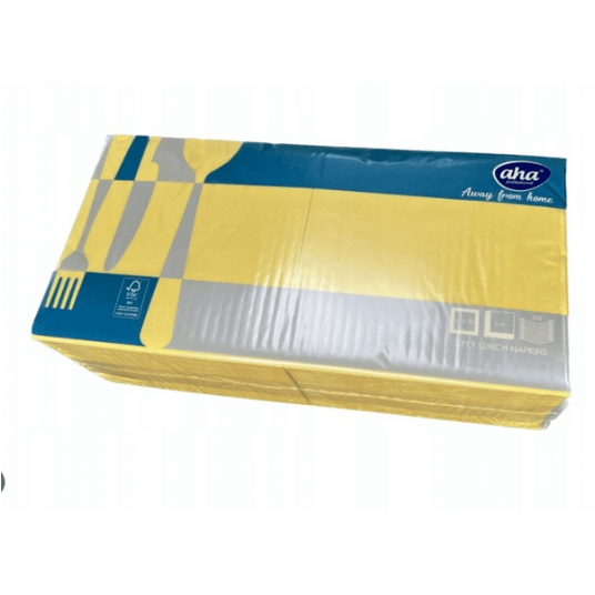 Serwetka 33x33 2W 250szt AHA AFH ŻÓŁTA 108 /8 -zdjęcie numer 2