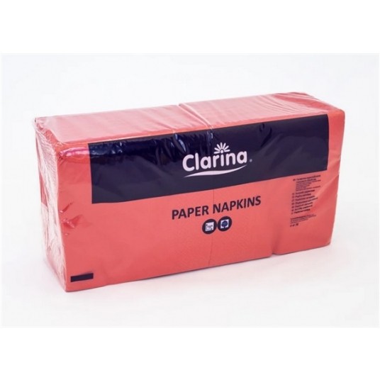 Serwetka 33x33 2W 250szt CLARINA CZERWONA -zdjęcie numer 1