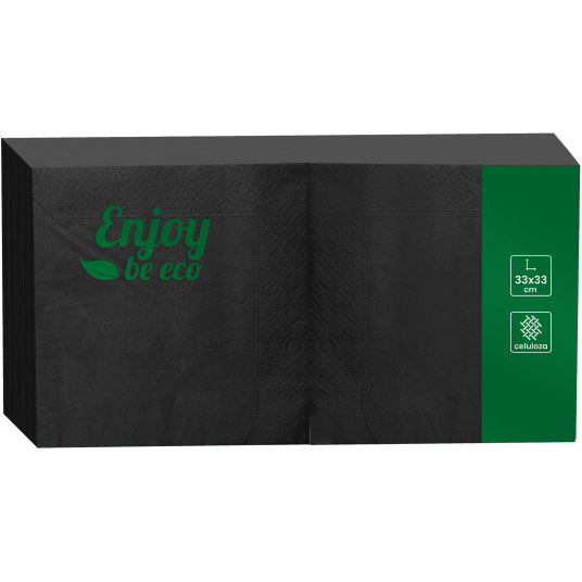 Serwetka 33x33 2W 250szt ENJOY CZARNA /10 -zdjęcie numer 1