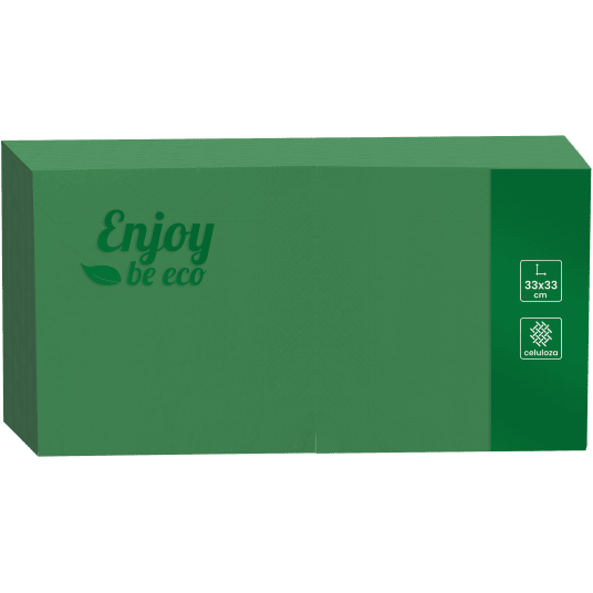 Serwetka 33x33 2W 250szt ENJOY ZIELONA /10 -zdjęcie numer 1