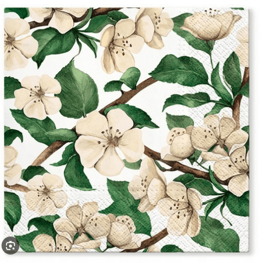 Serwetka 33x33 wzór 3W APPLE BLOSSMS 20szt /12 -zdjęcie numer 1