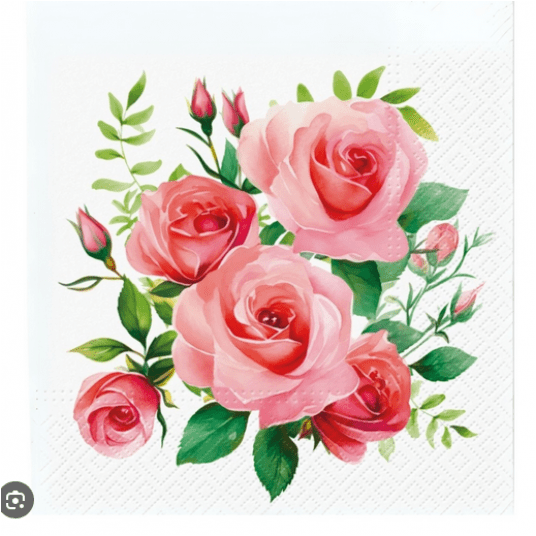 Serwetka 33x33 wzór 3W BOUQUET OF ROSES 20szt /12 -zdjęcie numer 1