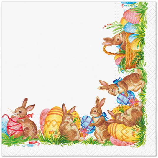 Serwetka 33x33 wzór 3W EASTER FEVER 20szt /12 -zdjęcie numer 1