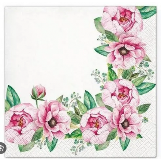Serwetka 33x33 wzór 3W FLORAL BORDER 20szt /12 -zdjęcie numer 1