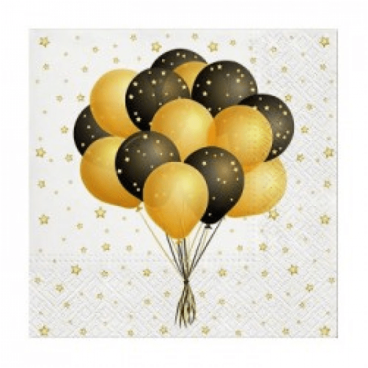 Serwetka 33x33 wzór 3W FLYING BALLOONS 20szt /12 -zdjęcie numer 1