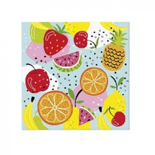 Serwetka 33x33 wzór 3W FRUITS MANIA 20szt /12 -zdjęcie numer 1