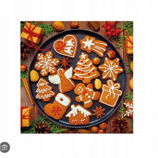 Serwetka 33x33 wzór 3W GINGERBREAD ICING 20szt /12 -zdjęcie numer 1