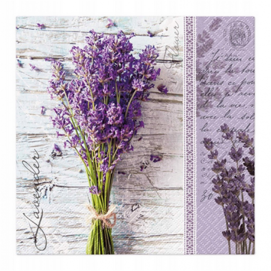 Serwetka 33x33 wzór 3W LAVENDER BOUGUET 20szt /12 -zdjęcie numer 1