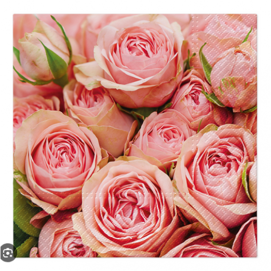 Serwetka 33x33 wzór 3W LOTS OF ROSES 20szt /12 -zdjęcie numer 1