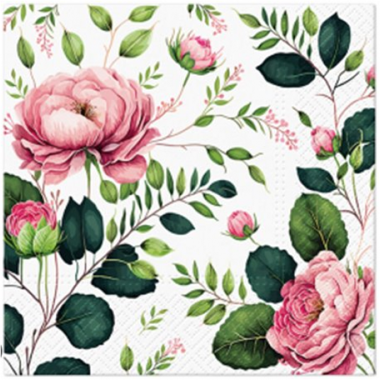 Serwetka 33x33 wzór 3W NOBLE ROSES 20szt /12 -zdjęcie numer 1