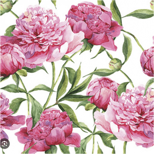Serwetka 33x33 wzór 3W PINK PEONIES 20szt /12 -zdjęcie numer 1
