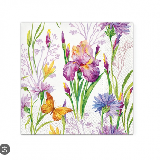 Serwetka 33x33 wzór 3W WITH BUTTERFLY 20szt /12 -zdjęcie numer 1