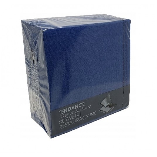 Serwetka 38X38 z paskiem TENDENCE GRANATOWA 50szt -zdjęcie numer 2