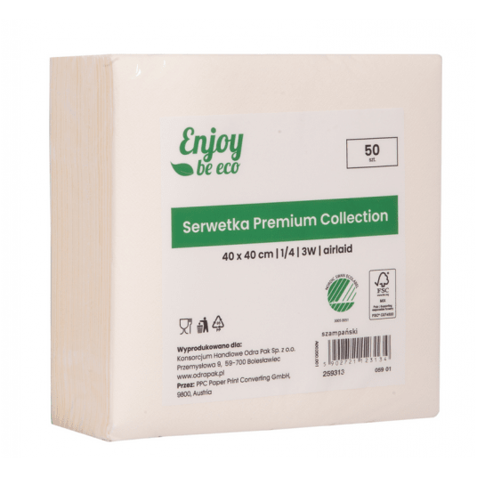 Serwetka 40x40 SZAMPAN ENJOY Airlaid+ 3W 50szt /5 -zdjęcie numer 2