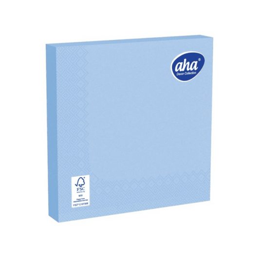 Serwetka AHA 33x33 3W SKY BLU BŁĘKITNA 20szt /12 -zdjęcie numer 1