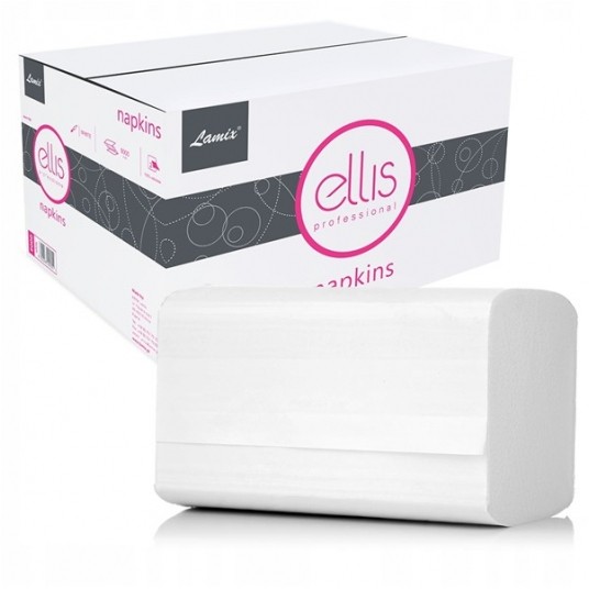 Serwetka dysp 2W ELLIS SIMPLE 10,6x21 BIAŁE 9000sz -zdjęcie numer 1