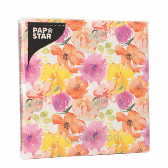 Serwetka Papstar 33x33 3W Flower Splendor 20szt -zdjęcie numer 1