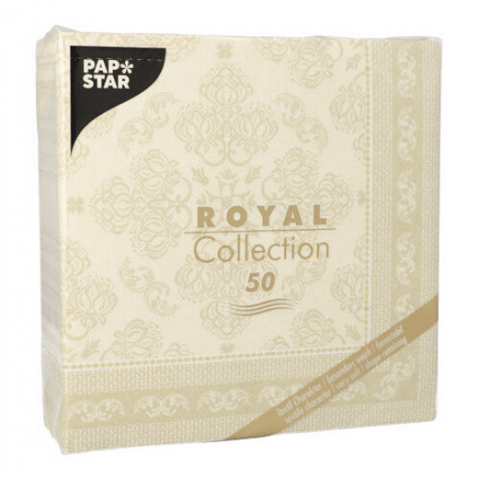 Serwetka ROYAL 40x40 Arabesque SZAMPAN 50szt /5 -zdjęcie numer 1
