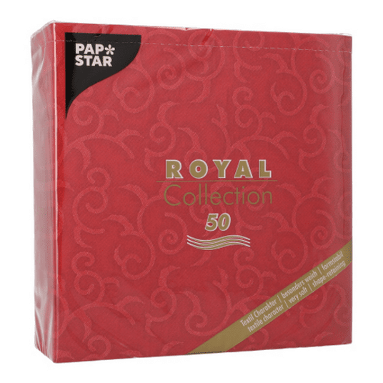 Serwetka ROYAL 40x40 Casali BORDOWA 50szt /5 -zdjęcie numer 1