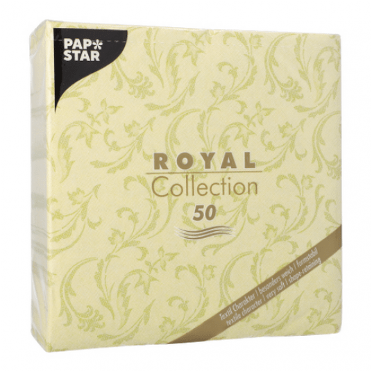 Serwetka ROYAL 40x40 Damascato LIMONKA 50szt /5 -zdjęcie numer 1