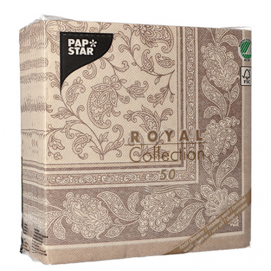Serwetka ROYAL 40x40 Ornaments MOCCA 50szt /5 -zdjęcie numer 1