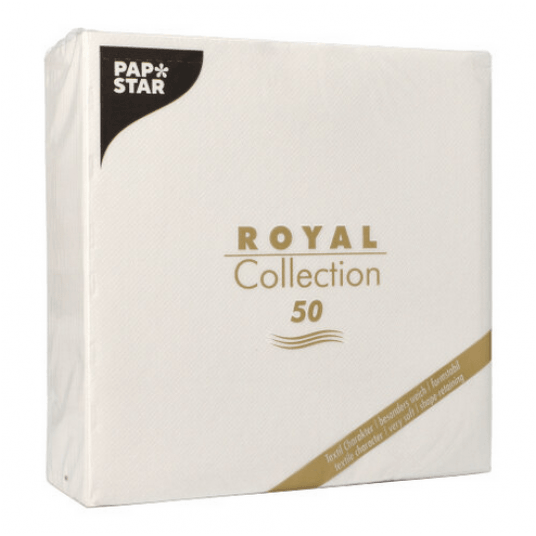 Serwetka ROYAL Papstar 40x40 BIAŁA 50szt /5 -zdjęcie numer 3