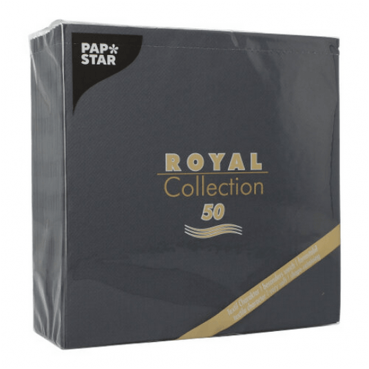 Serwetka ROYAL Papstar 40x40 CZARNA 50szt /5 -zdjęcie numer 2