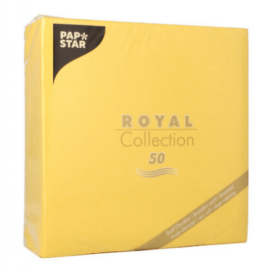 Serwetka ROYAL Papstar 40x40 ŻÓŁTA 50szt /5 -zdjęcie numer 2