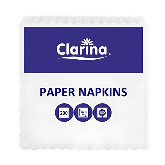 Serwetka ząbkowana 15x15 CLARINA 200szt BIAŁA /60 -zdjęcie numer 1