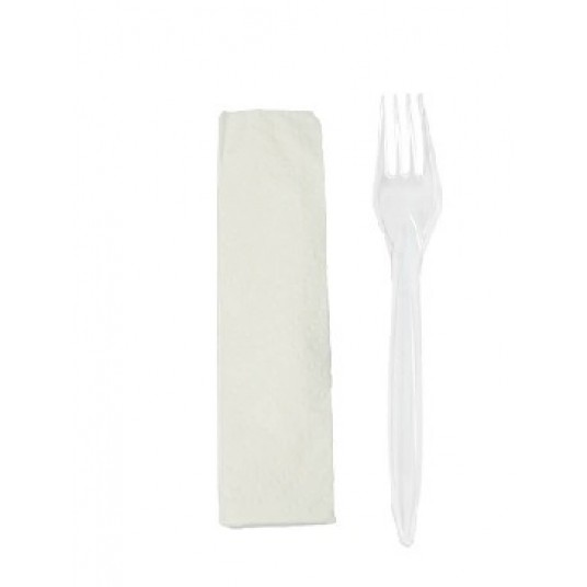 SET TRANSP Serwetka + widelec 250szt -zdjęcie numer 1