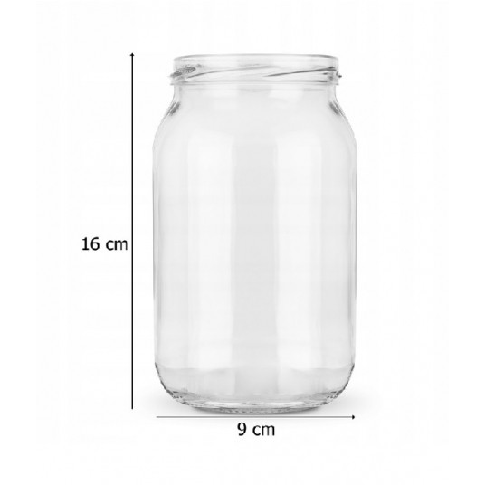 SŁOIK szklany 900ml 82mm 6zacz 8szt -zdjęcie numer 1