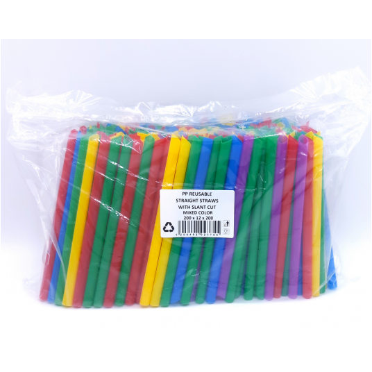 Słomka PP 12x200mm KOLO MIX 200szt REUSE BubbleTea -zdjęcie numer 1