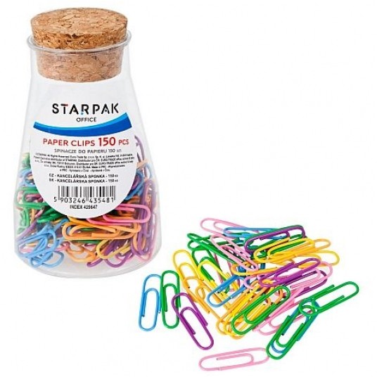 Spinacz Starpak 150 szt MIX kolorów 429647 -zdjęcie numer 1