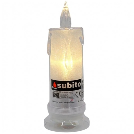 Świeca LED SUBITO brokat C501/ C502 AT65/145 -zdjęcie numer 2